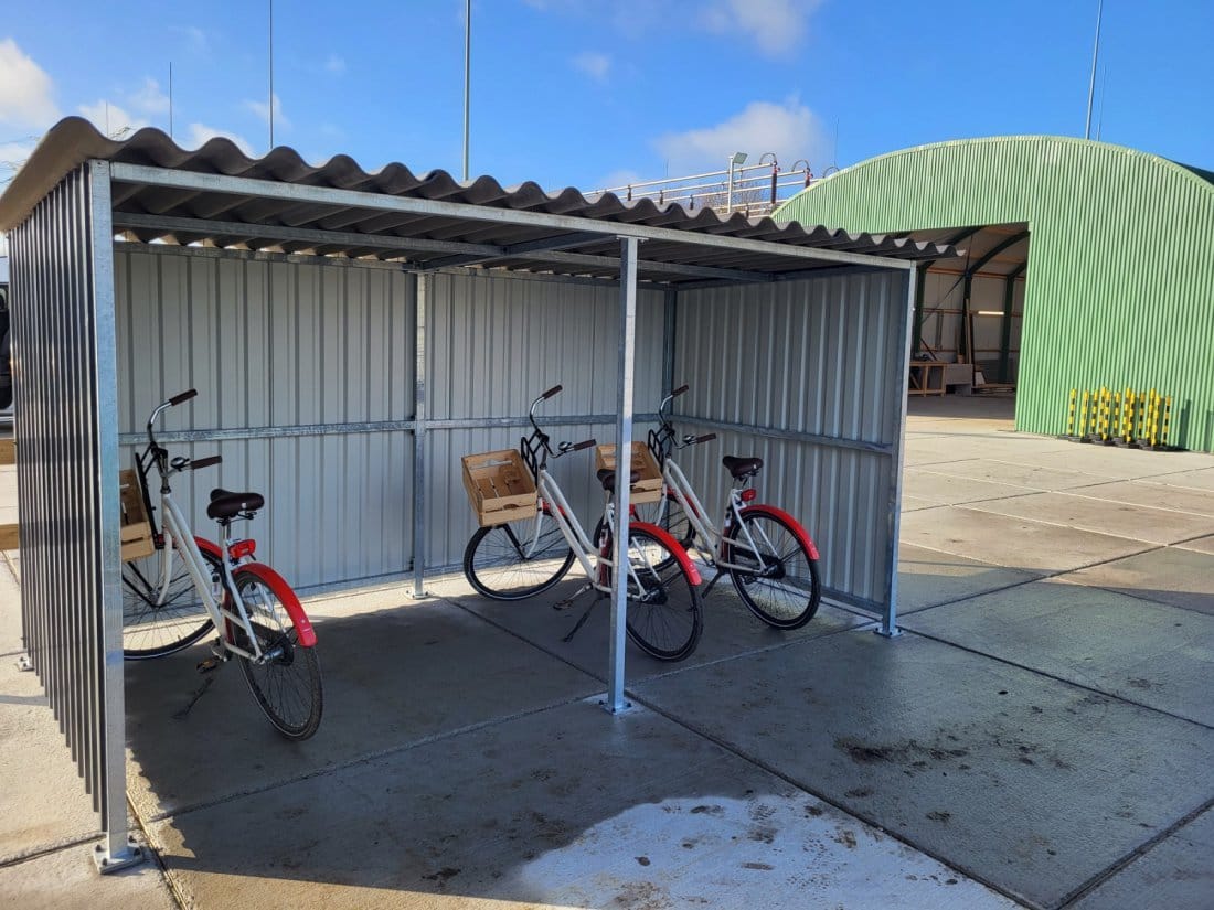 Overdekte fietsenstalling voor bewoners